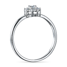 Кольцо из серебра c бриллиантами