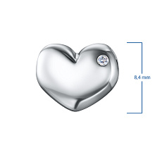 Подвеска из серебра с бриллиантом