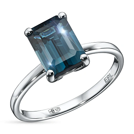 Кольцо из серебра с топазом