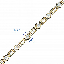 Браслет из желтого золота с бриллиантами (изготовление)