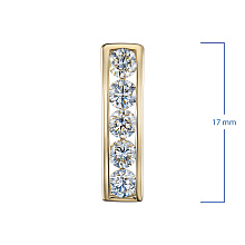 Подвеска из желтого золота c бриллиантами