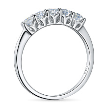 Кольцо из белого золота c бриллиантами выращенными