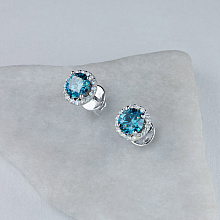 Пусеты из белого золота (изготовление) с бриллиантами