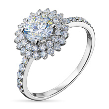 Кольцо из белого золота c бриллиантами