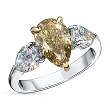 Кольцо из белого золота c бриллиантами