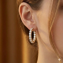 Серьги из желтого золота c бриллиантами