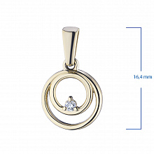 Подвеска из желтого золота с бриллиантом (изготовление)