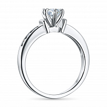 Кольцо из белого золота c бриллиантами