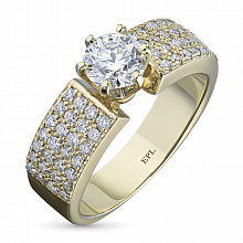 Кольцо из желтого золота с бриллиантами (изготовление)