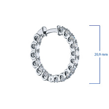 Серьги из белого золота c бриллиантами