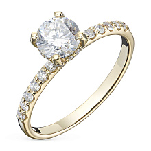 Кольцо из желтого золота c бриллиантами