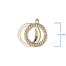 Серьги из желтого золота c бриллиантами выращенными