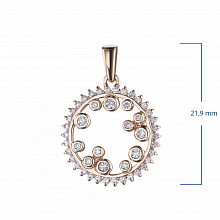 Подвеска из красного золота с бриллиантами (изготовление)