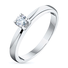 Помолвочное кольцо из белого золота с бриллиантом