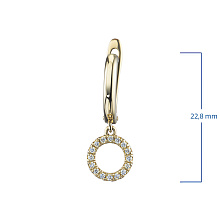 Серьги из желтого золота с бриллиантом (изготовление)