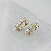 Серьги из желтого золота с бриллиантами (изготовление)