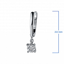 Серьги из белого золота с бриллиантами (изготовление)