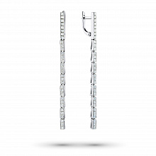 Серьги из белого золота с бриллиантом (изготовление)