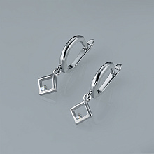 Серьги из серебра с бриллиантом