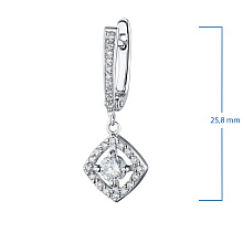 Серьги из белого золота (изготовление) с бриллиантом