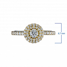 Кольцо из желтого золота с бриллиантами (изготовление)