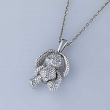 Подвеска из серебра с бриллиантами (изготовление)