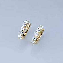 Серьги из желтого золота с бриллиантами (изготовление)