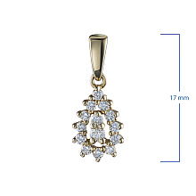 Подвеска из желтого золота с бриллиантами (изготовление)