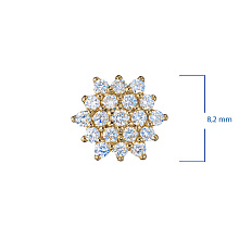 Подвеска из желтого золота с бриллиантами
