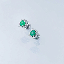 Пусеты из белого золота с бриллиантами (изготовление)