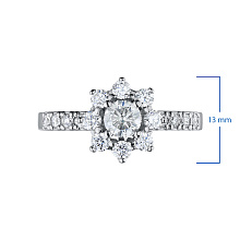 Кольцо из белого золота с бриллиантами