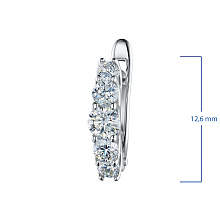 Серьги из белого золота c бриллиантами