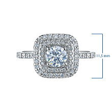 Кольцо из белого золота (изготовление) с бриллиантом