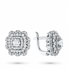 Серьги из белого золота с бриллиантами (изготовление)