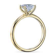 Классическое кольцо из желтого золота с бриллиантом