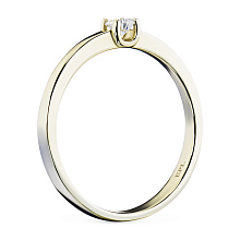 Помолвочное кольцо из желтого золота с бриллиантом