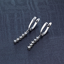 Серьги из белого золота с бриллиантами (изготовление)