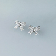 Пусеты из белого золота с бриллиантами (изготовление)