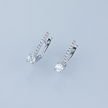 Серьги из белого золота с бриллиантами (изготовление)