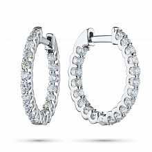 Серьги из белого золота с бриллиантами (изготовление)