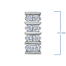 Подвеска из серебра c бриллиантами