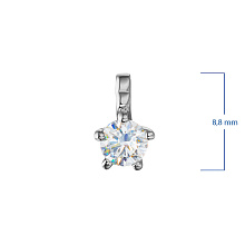 Подвеска из серебра с бриллиантом