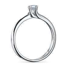 Помолвочное кольцо из серебра с бриллиантом