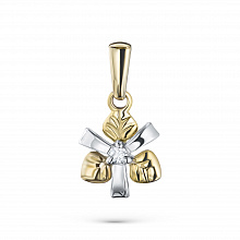 Подвеска из комбинированного золота с бриллиантом (изготовление)