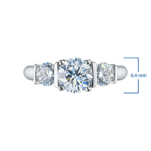 Кольцо из белого золота c бриллиантами