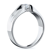 Помолвочное кольцо из белого золота с бриллиантом