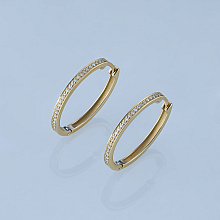 Серьги из желтого золота с бриллиантами (изготовление)