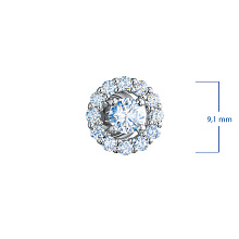 Пусеты из белого золота c бриллиантами