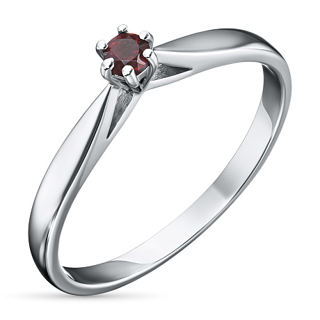 Помолвочное кольцо из белого золота с бриллиантом