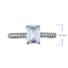 Кольцо из белого золота (изготовление) с бриллиантами